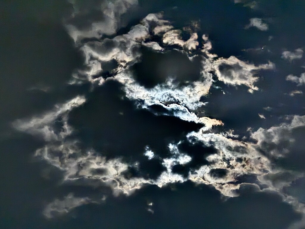 Moon obscured by night clouds, 3:30 am by congaree