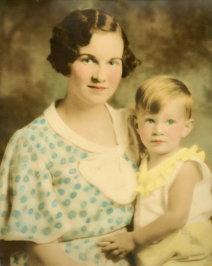 My mother and brother Bob, ca 1933 by eudora