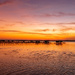 Sunset Over the Rippling Water!