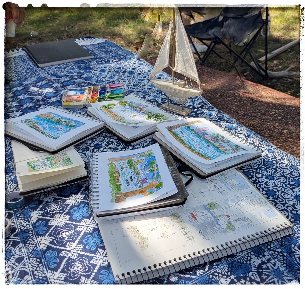 Riverside Sketching by elf