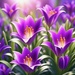 Purple lilies fill the frame...