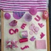 pink flat lay rainbow