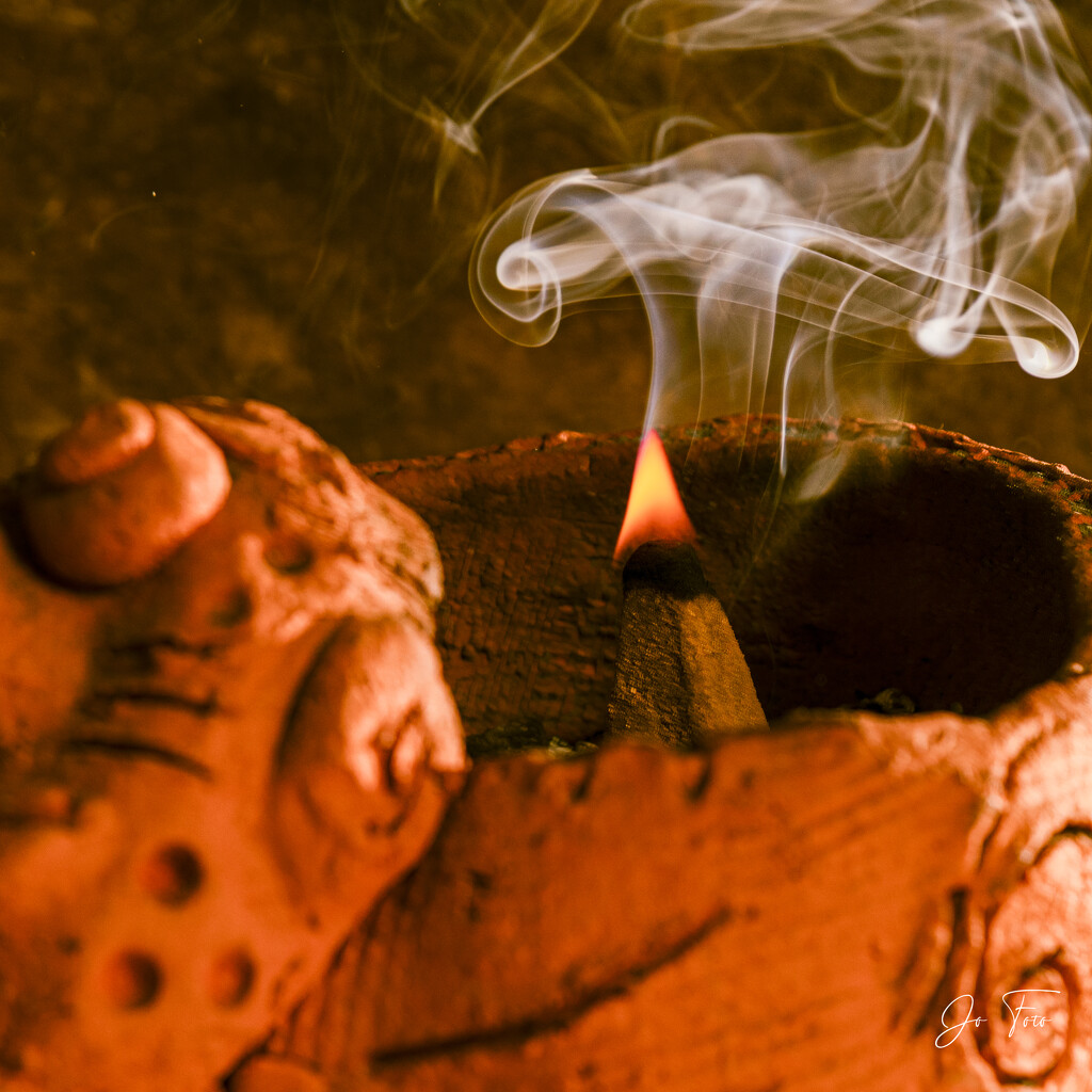 burning incense by jo63
