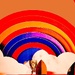 Rainbow on Orange