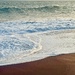 Dark red sand. 