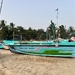 Green boat. 