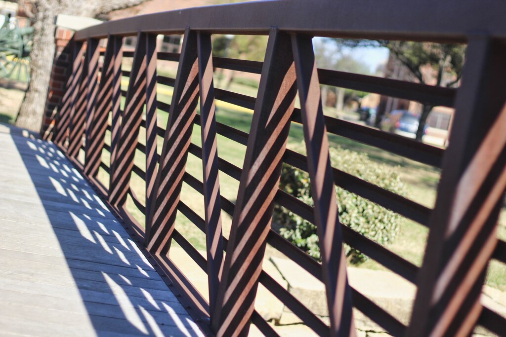 Shadows on Railing by judyc57