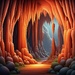 In the orange cave...
