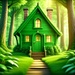 Green house in the woods...