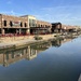 Reflections at the local Riverwalk site