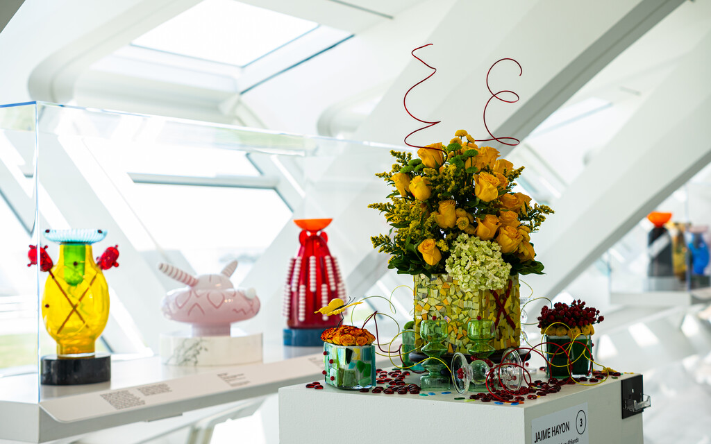 flowers and glass  by myhrhelper