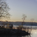 Fisherman casts his line at dawn