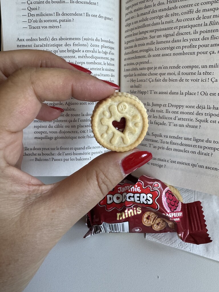 A book and a heart cookie.  by cocobella
