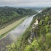 The Elbe view from a vantage point in the park.