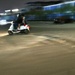 scooter rider at night
