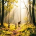 The Woodland Tale of Children and a Horse in the Springtime - Text 2 Image
