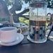 Coffee with hearts. 