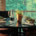 Dinner on the screened porch