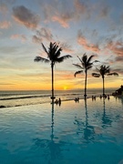 28th Apr 2025 - Pool and sea at sunset. 