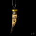 a bear, carved in a cow horn
