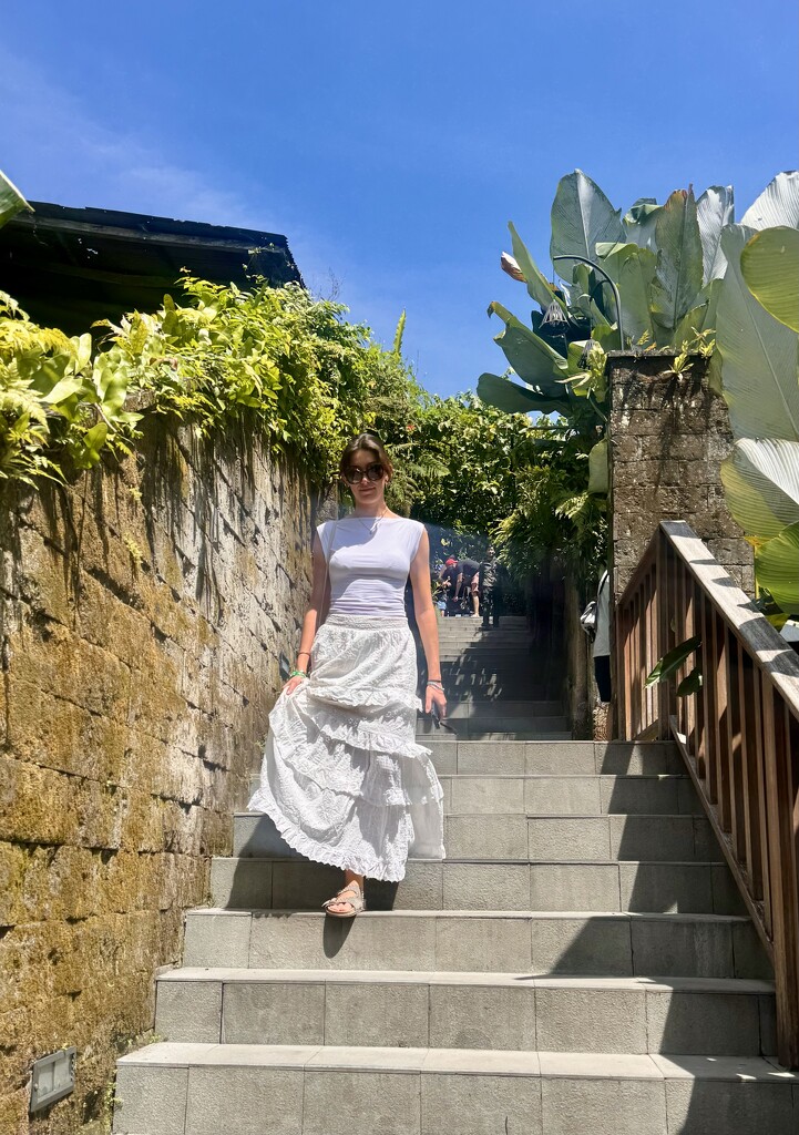 Alix going to the rice fields.  by cocobella