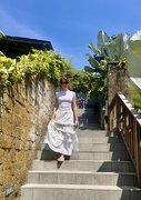 29th Apr 2025 - Alix going to the rice fields. 