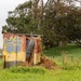 Old bus shelter half and half