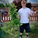 Helping weeding Grandpa's and Grandma's garden