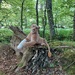 A visitor to Forest School 