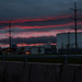 Sunset over the chemical plants