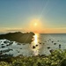 Sunset over the harbor. 