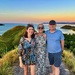 Family in the sunset. 