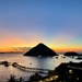 Sunset lights in Flores. 