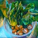 Bok Choy and Mushrooms in the Sink
