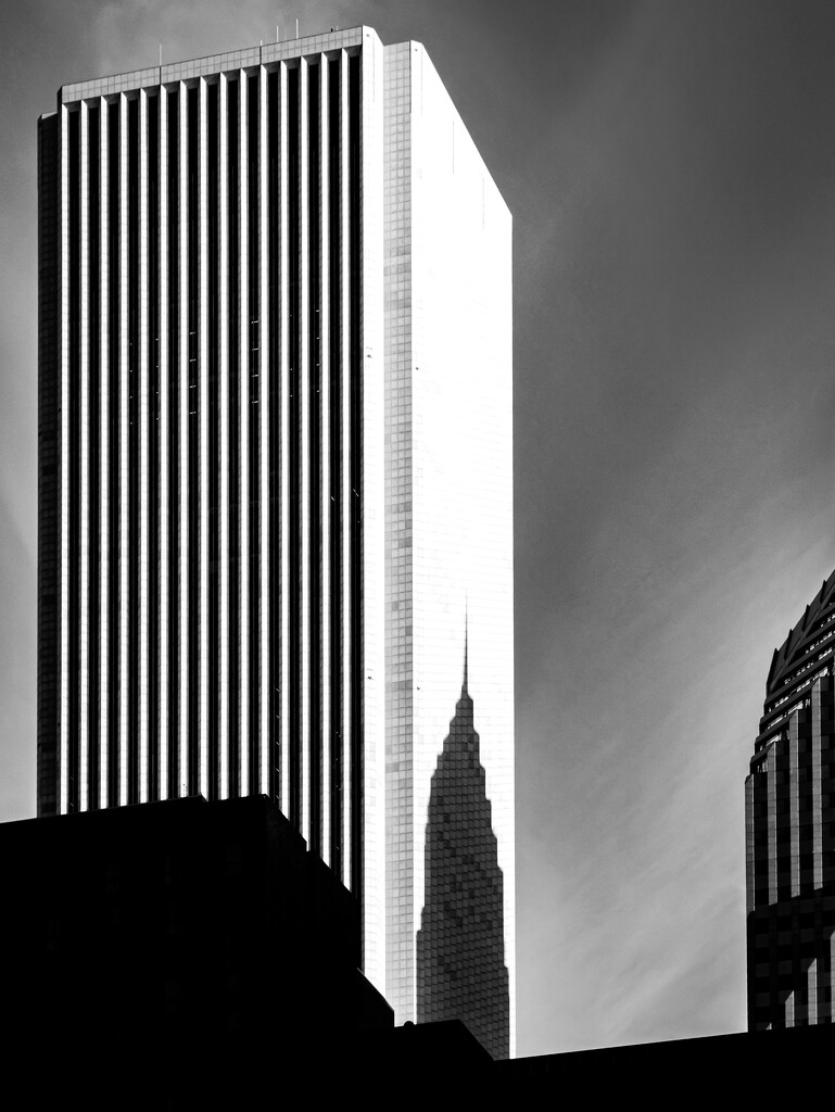 Shadow of the Prudential Tower on the Aon Building by pictorialnarrative