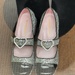 Hearts on silver shoes. 