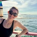 Alix on the boat. 
