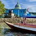 Mosque and boat. 