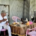 Chickens love coconut. 