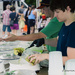 Filling pickle orders at the food market