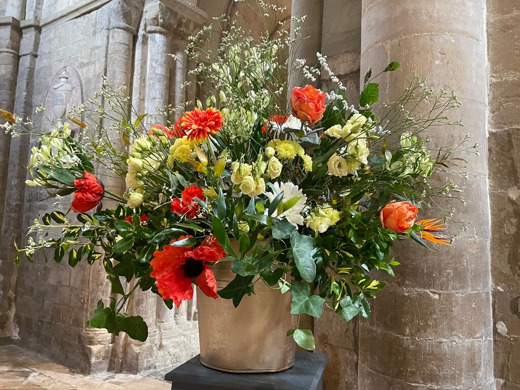 summer flowers in Chichester Cathedral by quietpurplehaze21
