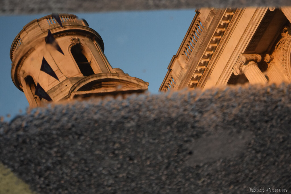St Sulpice in a puddle by parisouailleurs