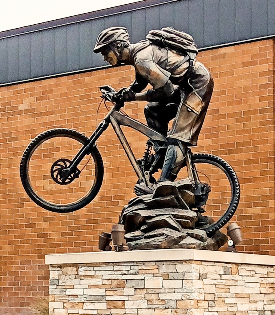 Biking Sculpture  by bjywamer