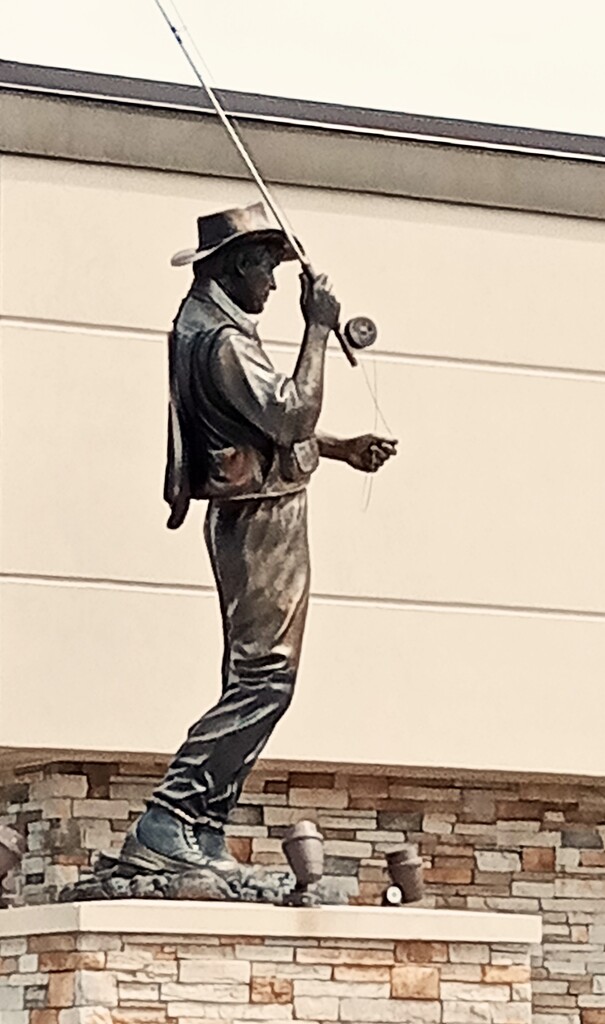 Fisherman Sculpture  by bjywamer