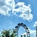 Big wheel and blue sky. 