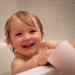 The grandkid - in the bath