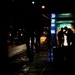At the tram stop