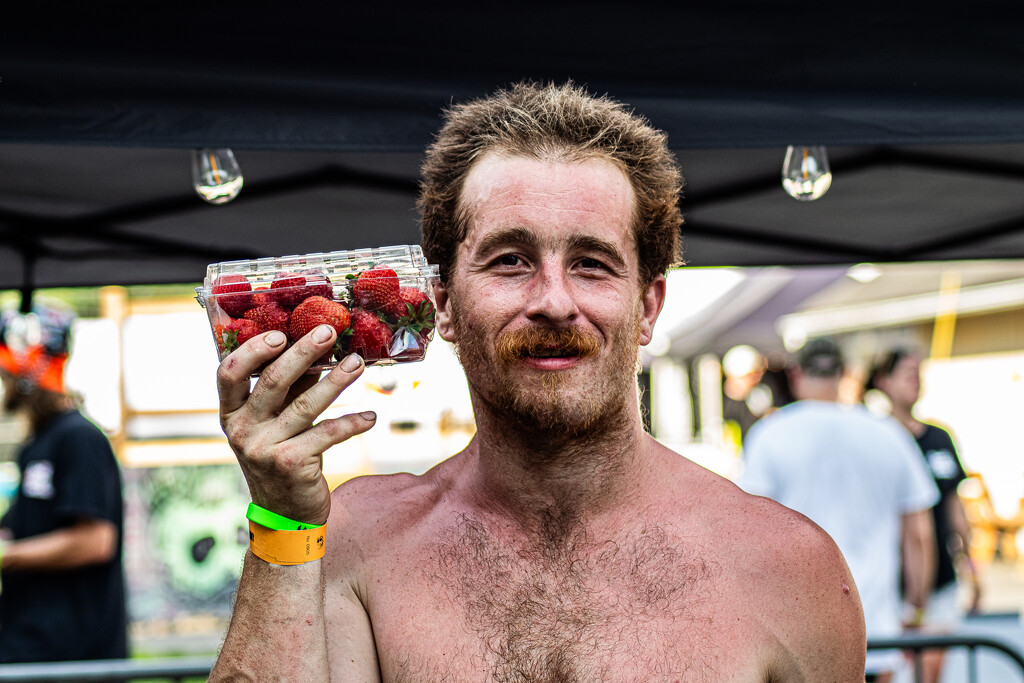 A man and his strawberries by darchibald