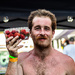 A man and his strawberries