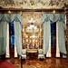 Curtains and mirror. 